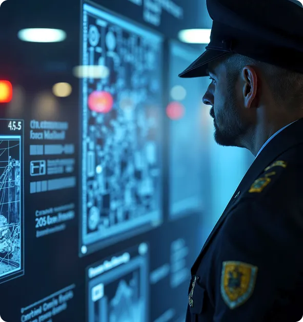 Guard receiving real-time alerts on mobile app