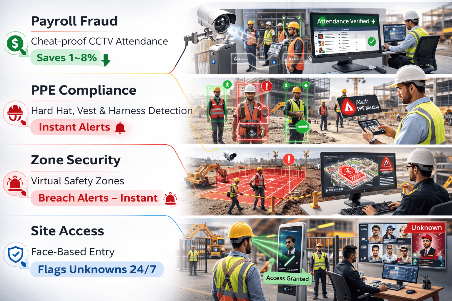 AI Powered Construction Site Safety and Workforce Management
